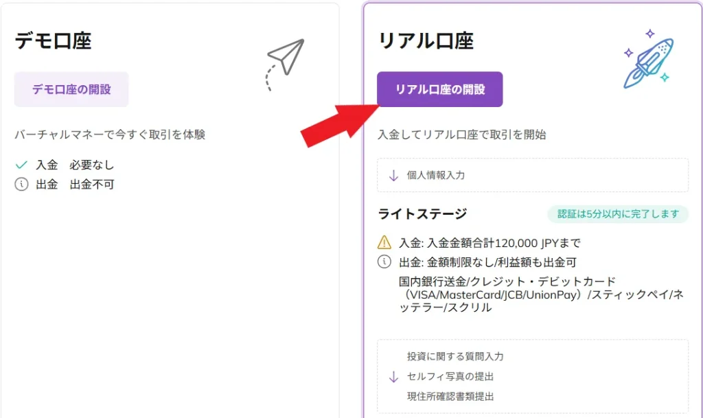 AXIORY新規登録・口座開設方法