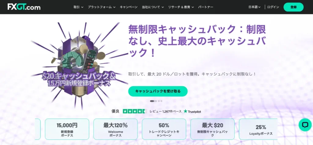 海外FXのECN口座おすすめランキング4位はFXGTのECN Zero口座