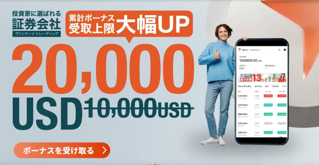 海外FX業者のおすすめ人気ランキング2位はVantage