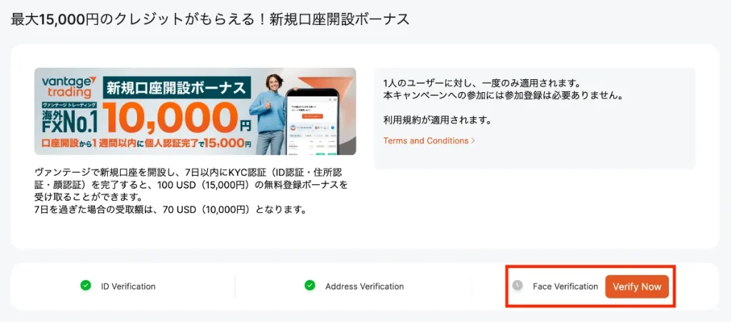 自身の顔と身分証明書の写った写真を提出すれば手続き完了