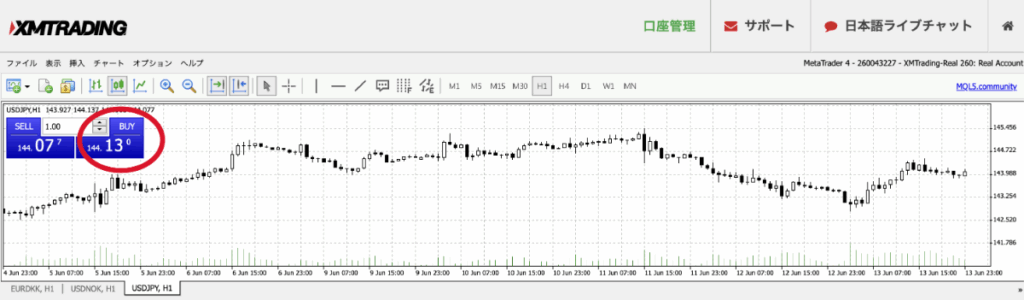 海外FXの両建て取引の買いポジションの立て方