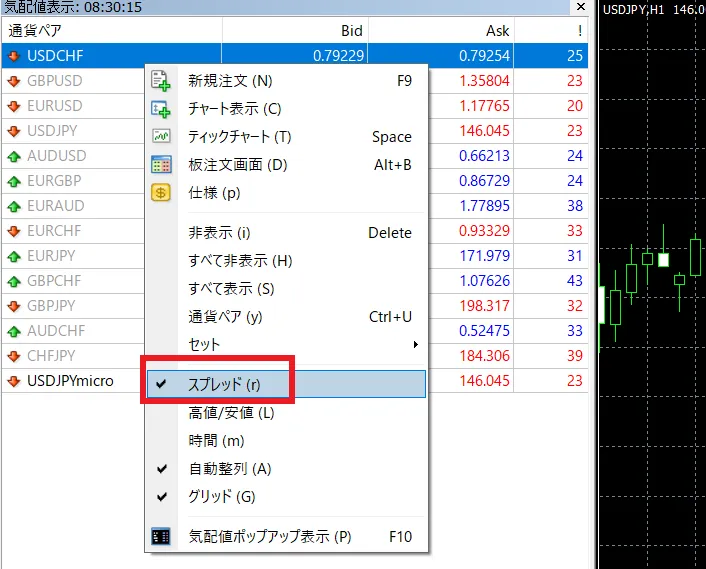 パソコンでXMのスプレッドを確認する方法3