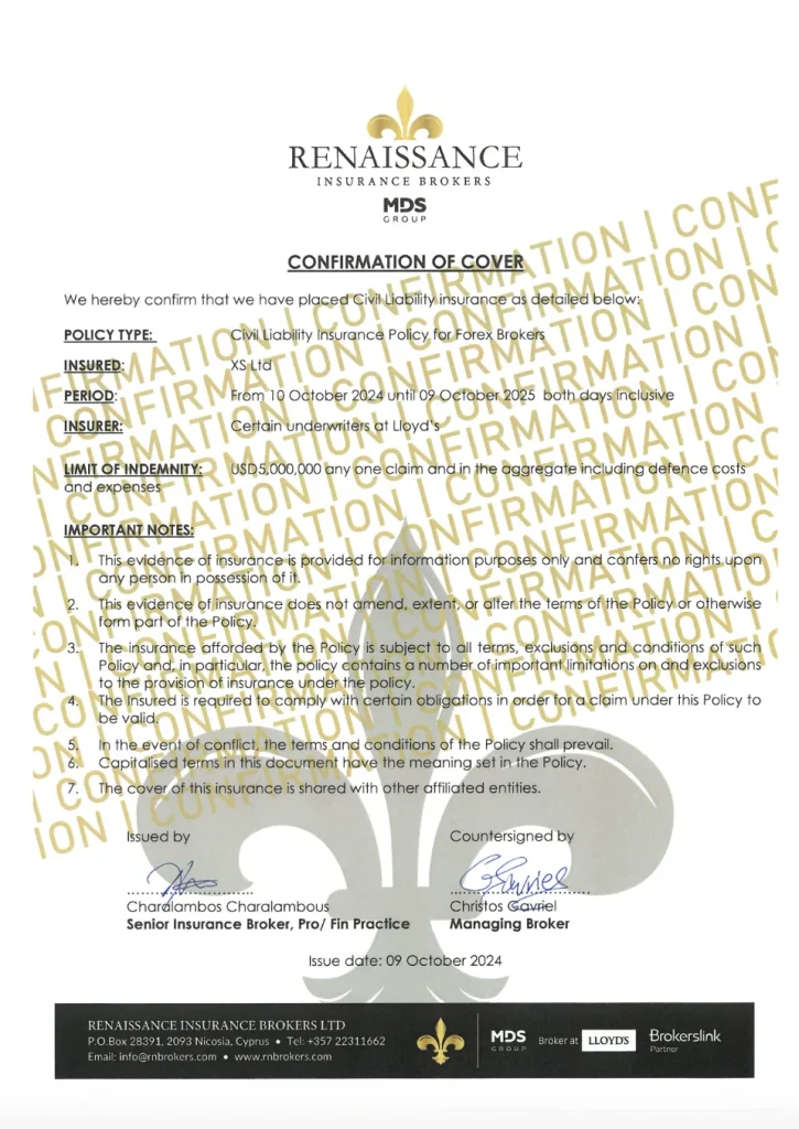 XS.comが加入している保険