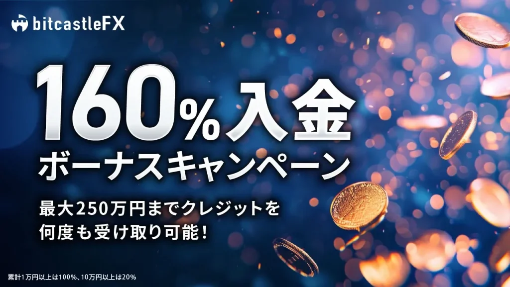 海外FX業者の入金ボーナスおすすめランキング3位はbitcastle