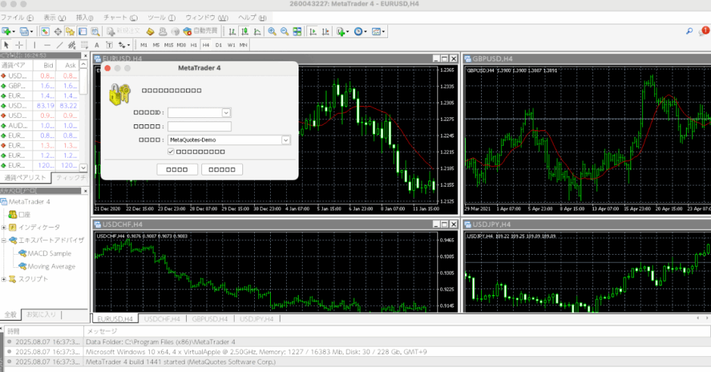 MT4は海外FX初心者でも簡単にログインできる