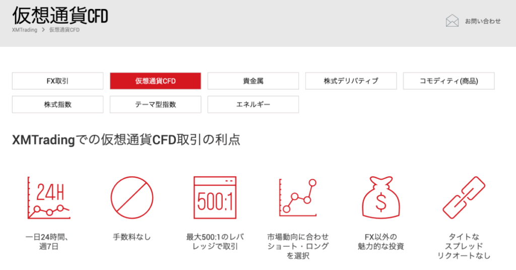 海外FXの仮想通貨CFD