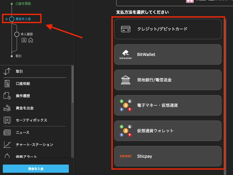 入金ボーナスの受け取り方