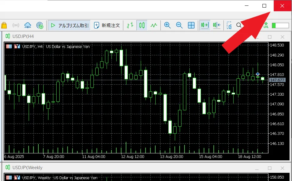 カスタムインジケーターやEA(エキスパートアドバイザー)の導入3