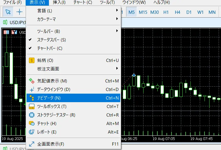 カスタムインジケーターやEA(エキスパートアドバイザー)の導入4
