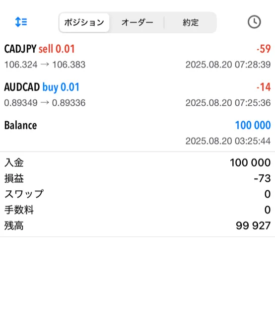 履歴・損益の確認方法2