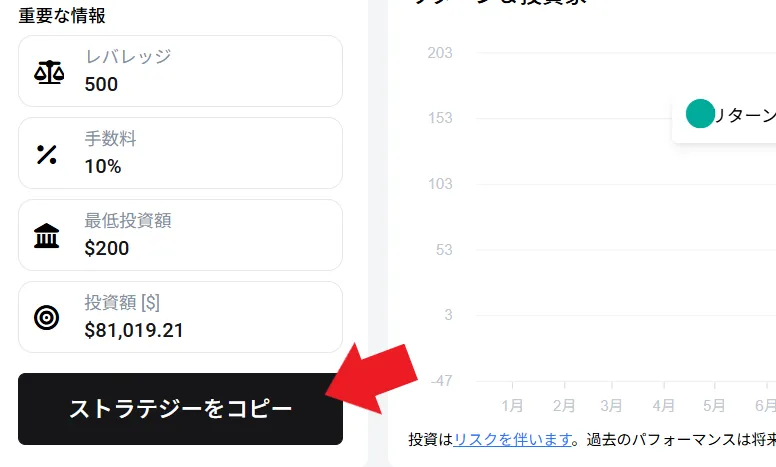 投資額と固定マルチプライヤーの設定1