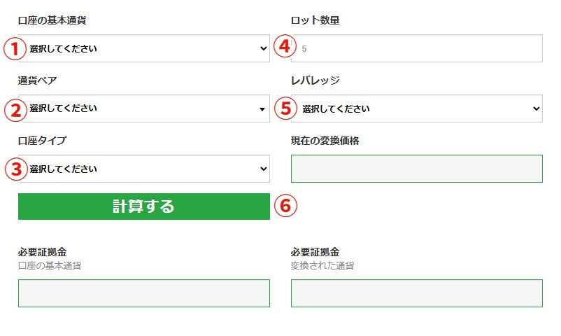 XMの証拠金計算ツール
