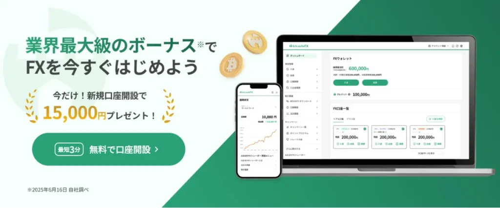 海外FXの口座開設ボーナスおすすめ比較ランキング5位はbitcastle