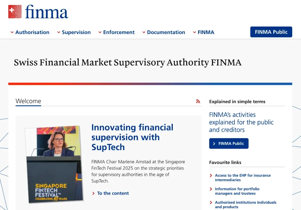 海外FX業者が取得する金融ライセンスのスイス(FINMA)