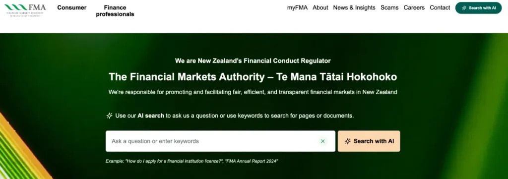 海外FX業者が取得する金融ライセンスのニュージーランド(FMA)