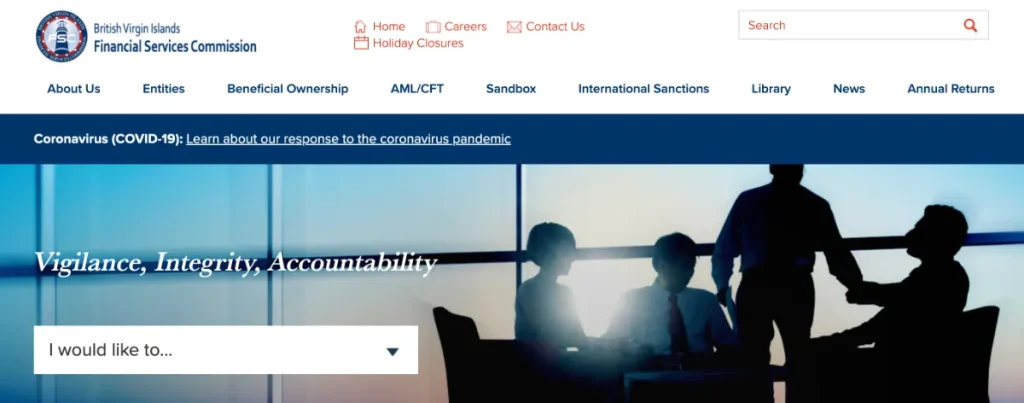 海外FX業者が取得する金融ライセンスのイギリス領バージン諸島(BVIFSC)