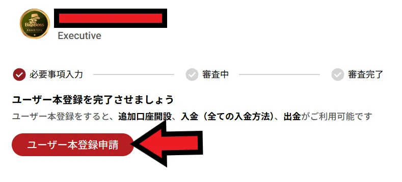 BigBossの本人確認(KYC・ID認証)のやり方4