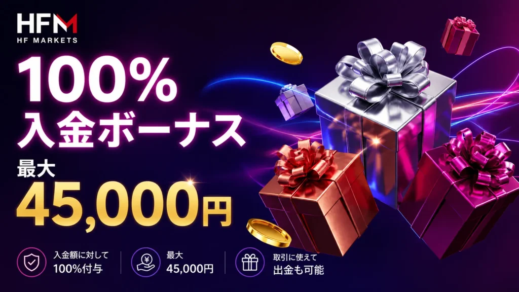 HFMの100%入金ボーナス